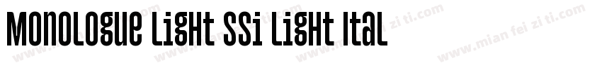 Monologue Light SSi Light Italic字体转换